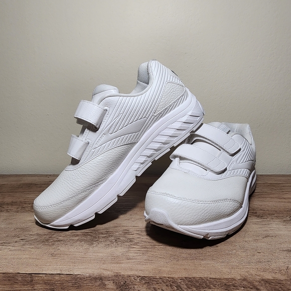 Brooks Addiction Walker V Strap White Sneakers Womens Shoes Size 9.5 Wide - Picture 1 of 11